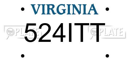 524ITT Virginia License Plate