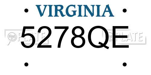 5278QE Virginia License Plate