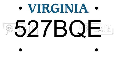 527BQE Virginia License Plate