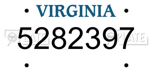 5282397 Virginia License Plate
