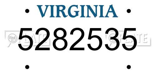 5282535 Virginia License Plate