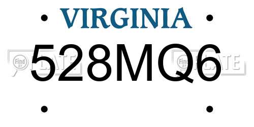 528MQ6 Virginia License Plate