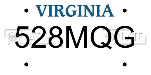 528MQG Virginia License Plate
