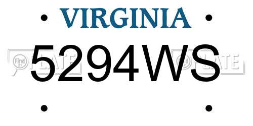5294WS Virginia License Plate