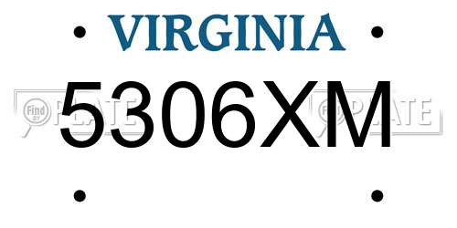 5306XM Virginia License Plate