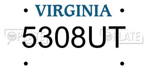 5308UT Virginia License Plate