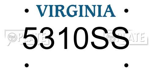 5310SS Virginia License Plate