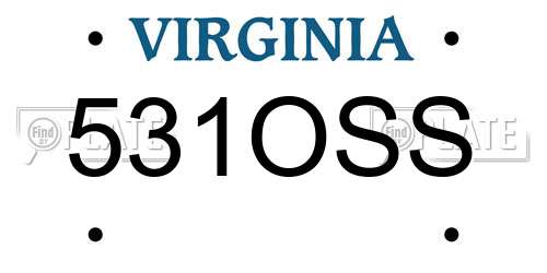 531OSS Virginia License Plate
