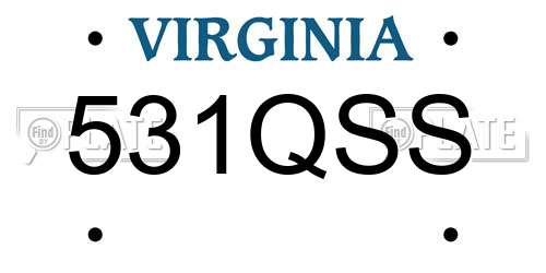 531QSS Virginia License Plate