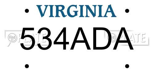 534ADA Virginia License Plate