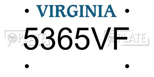 5365VF Virginia License Plate