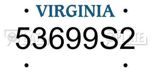 53699S2 Virginia License Plate