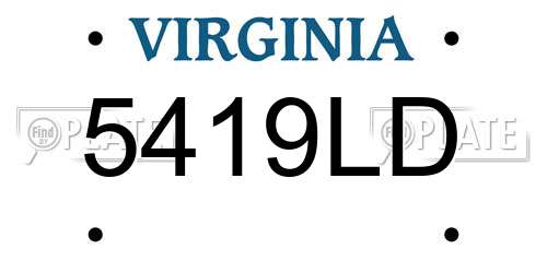 5419LD Virginia License Plate