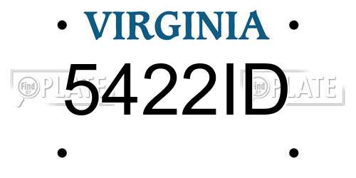 5422ID Virginia License Plate