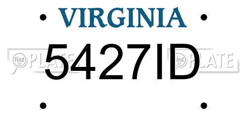 5427ID Virginia License Plate