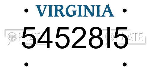 54528I5 Virginia License Plate