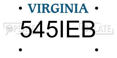545IEB Virginia License Plate