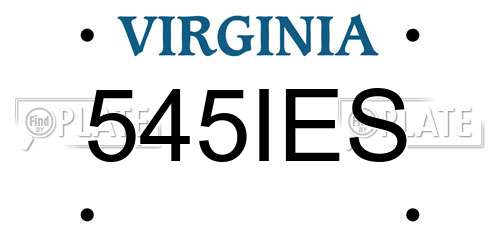 545IES Virginia License Plate