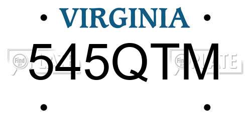 545QTM Virginia License Plate