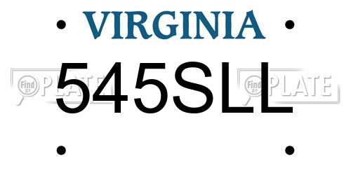 545SLL Virginia License Plate