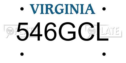 546GCL Virginia License Plate