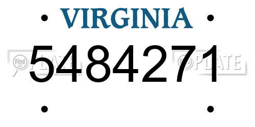 5484271 Virginia License Plate