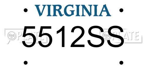 5512SS Virginia License Plate