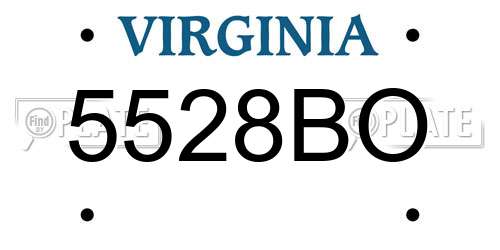 5528BO Virginia License Plate