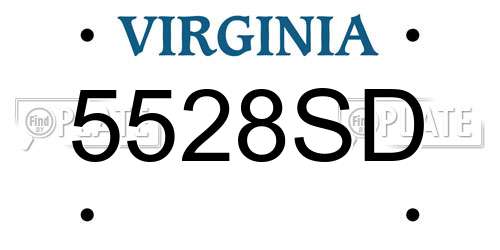 5528SD Virginia License Plate