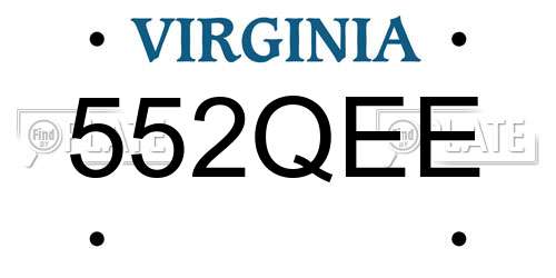 552QEE Virginia License Plate