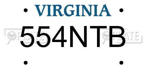 554NTB Virginia License Plate