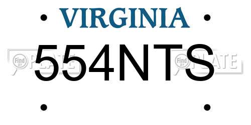 554NTS Virginia License Plate