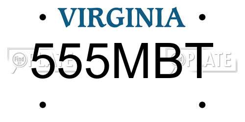 555MBT Virginia License Plate