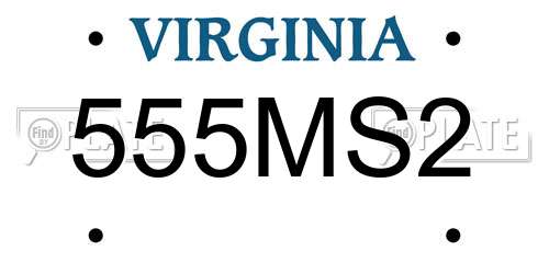555MS2 Virginia License Plate