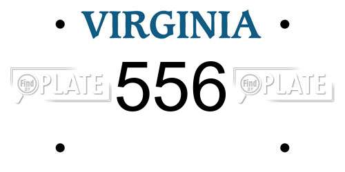 556 Virginia License Plate