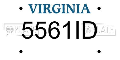 5561ID Virginia License Plate