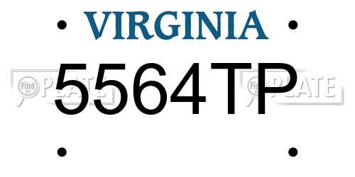 5564TP Virginia License Plate