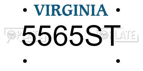 5565ST Virginia License Plate