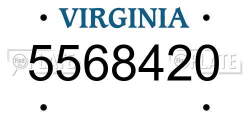 5568420 Virginia License Plate