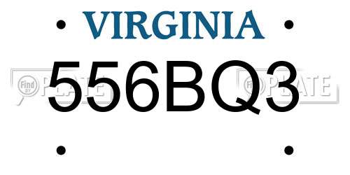 556BQ3 Virginia License Plate