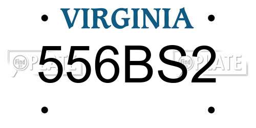 556BS2 Virginia License Plate