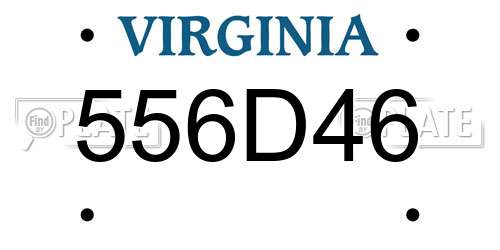 556D46 Virginia License Plate