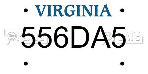 556DA5 Virginia License Plate
