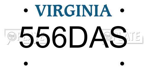 556DAS Virginia License Plate