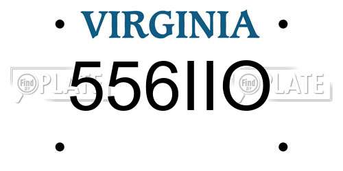 556IIO Virginia License Plate