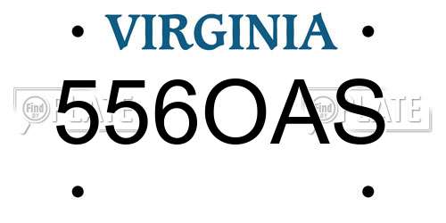 556OAS Virginia License Plate