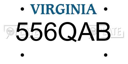 556QAB Virginia License Plate