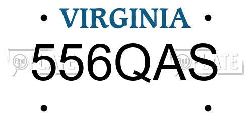 556QAS Virginia License Plate