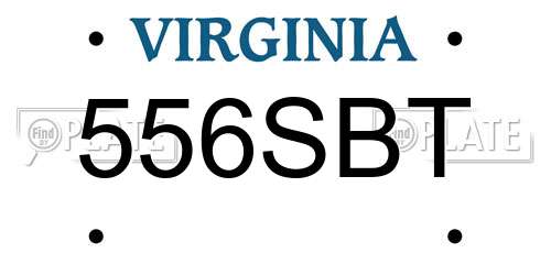 556SBT Virginia License Plate