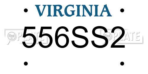 556SS2 Virginia License Plate